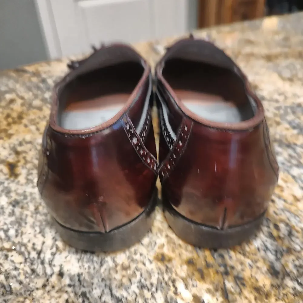 BALLY Switzerland Brown Tassel Leather Loafers Size 9D Made in Italy